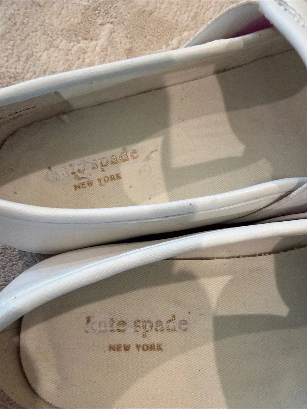 Kate Spade New York Sandy Leather Slip-On Sneakers. Size 8